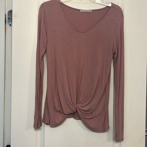 Front Twist Long Sleeve Top